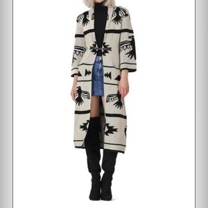 Tribal Duster with Pockets; Neutral Colors; size Large